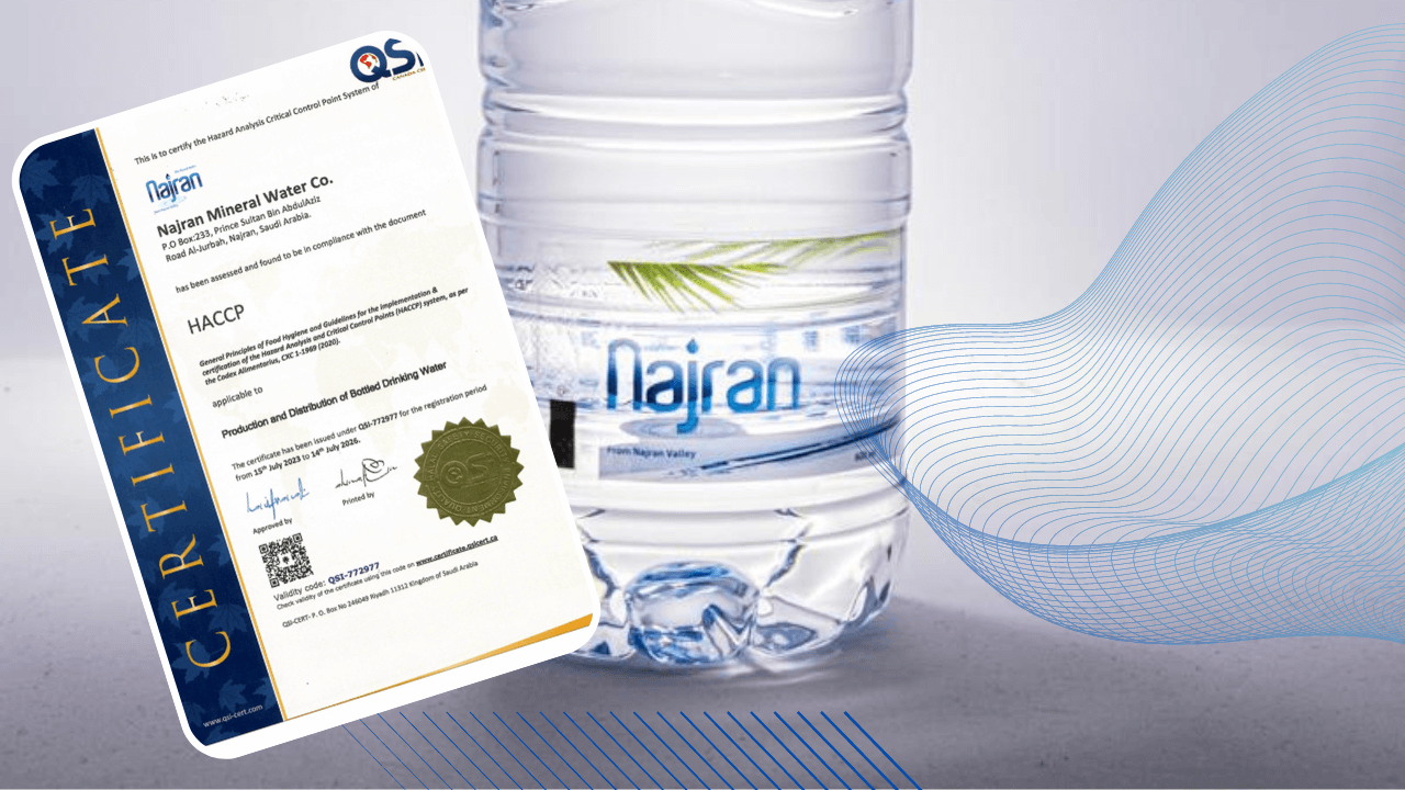 Najran Mineral Water Co Awarded HACCP Certification